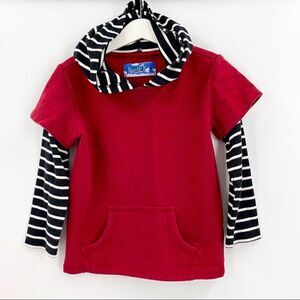 Kapital-K double sleeve hooded long sleeve shirt